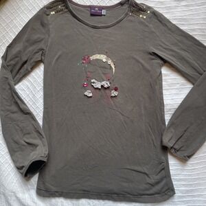 Sergent Major Size 12 ~148cm Girls French Designer Long Sleeve Shirt Gray‎